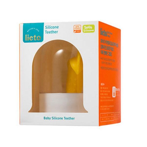 Lieto silicone corn teether, yellow, 1 piece, Korean baby products