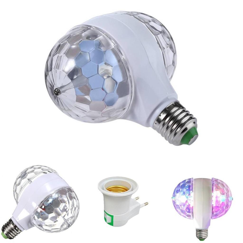 E27 6w Double-headed Led Ball Stage Rgb Light Bulb Perfect For Ktv And Disco Parties