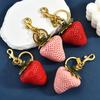 Simulation Strawberry Bag Pendant Cute Car Keychain Bag Accessories Strawberry Fruit Pendant Holiday Gift