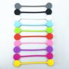 5 Pcs Magnetic Cable Winder Earphone Cord Organizer Silicone Wire Holder Random Color