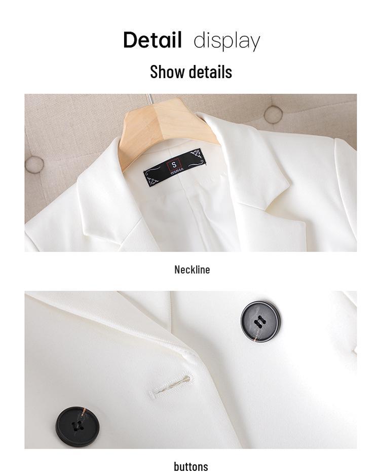 Khaki Slim Fit Casual Blazer for Women - Spring/Autumn 2026 High-End Style