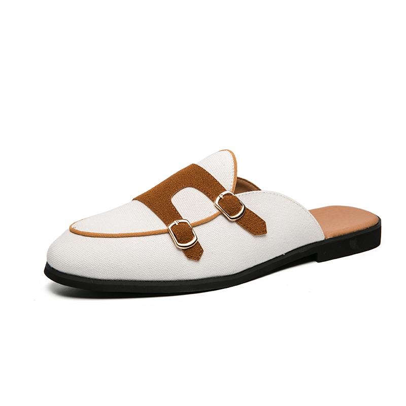 

Мода 2025 Весна Горячие Продажи Мужская Кожаная Повседневная Обувь Тренд Зеленые Лоферы на Плоской Подошве Массажная Подошва Мужская Деловая Рабочая Обувь 47 белый