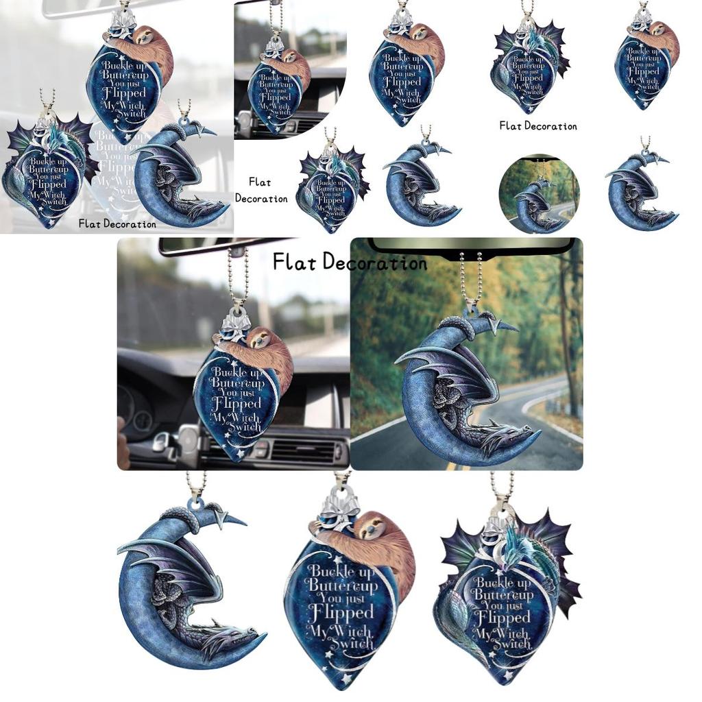 Blue Moon And Dragon Lover Car Ornament Holiday And Home Decoration Hanging Pendant