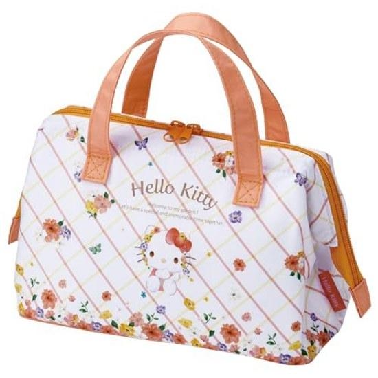 Skater Lunch Bag Insulated Frame Womens Sanrio Hello Kitty Pastel Vivid Watercolor Floral Pattern Girl KGA1-A