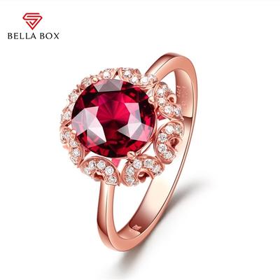Hohle Imitation Rubin Offene Ringe Für Frauen Zirkon Verlobung Party Edlen Schmuck Geschenk