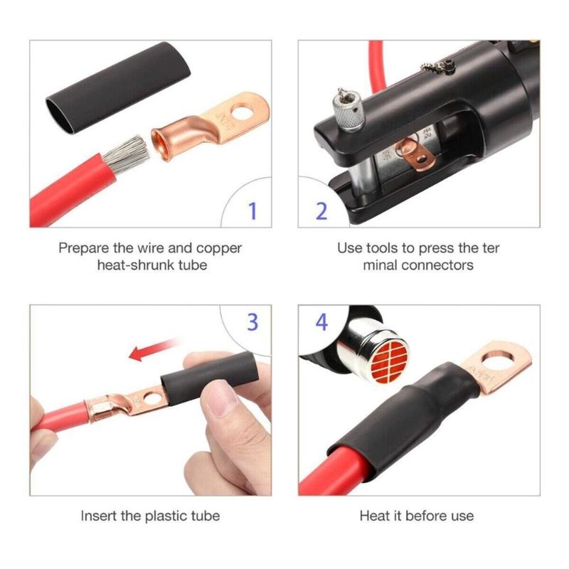 Cable Lug Kit Battery Terminals Copper Nose Wire Connectors Battery Cable Ends