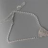 Stylish Rhinestones Tie Long Necklace Fashion Accessory For Parties Weddings And Formal Occasion Dressingup Neckpiece