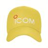 Pc ICOM Ham Radio Logo Polyester Baseball Cap Casual Style Lightweight NonStretch Fabric Panel Unisex Adult Hat