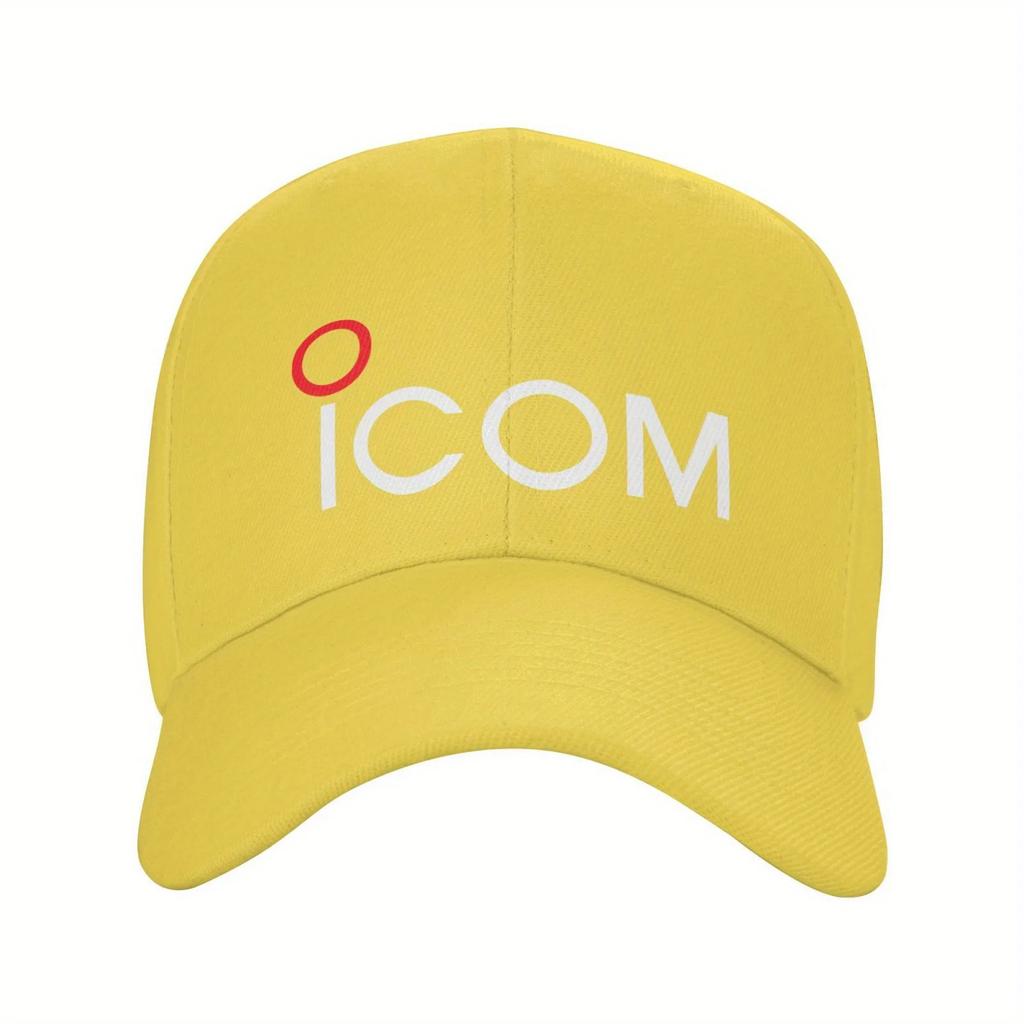 Pc ICOM Ham Radio Logo Polyester Baseball Cap Casual Style Lightweight NonStretch Fabric Panel Unisex Adult Hat