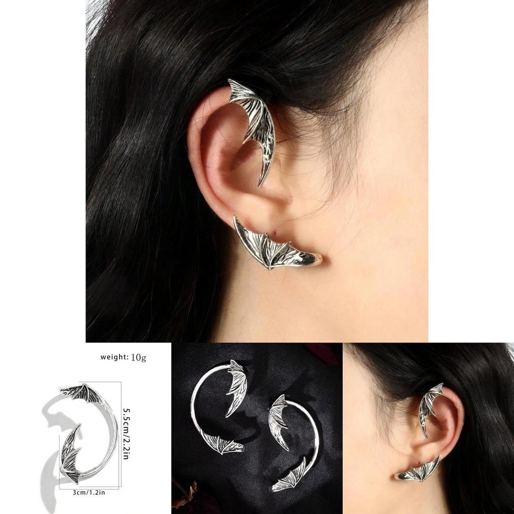 Halloween Ear Jewelry Demon Bat Alloy Gothic Accessories For Women