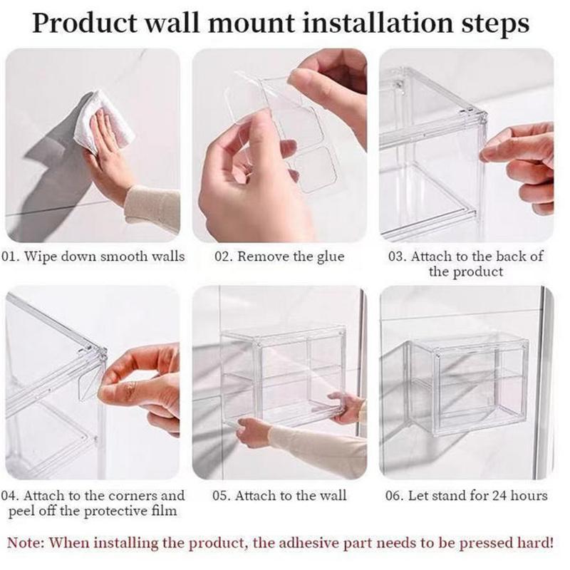 1/2PCS Handmade Transparent Ladder Anime Car Model Storage Box Three Layer Dustproof Blind Jewelry Sorting Display Acrylic