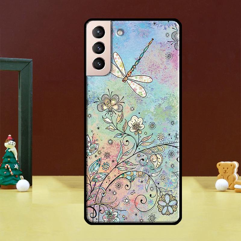 Dragonfly Animal Art Case For Samsung Galaxy S23 S22 Ultra S21 Ultra S21 FE S9 S10 Note 10 Plus S20 FE Back Cover