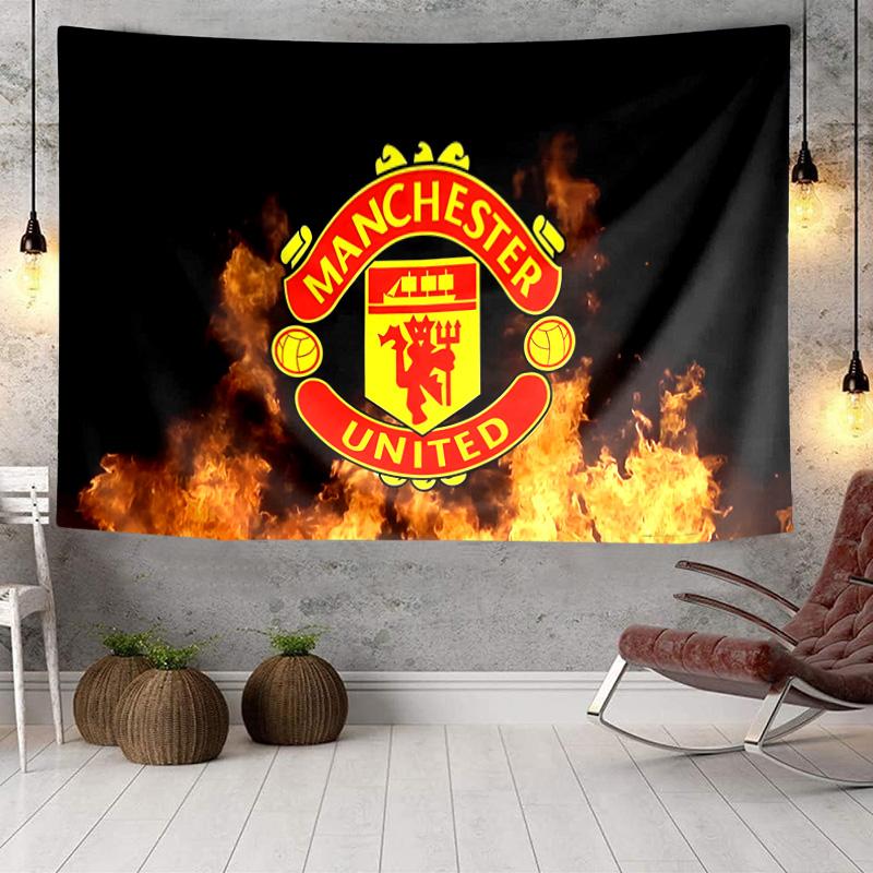 Manchester Crest Tapestry, Unique Design Tapestry, Wall Decor for Bedroom,Livingroom, Playroom,Heartwarming Fan Holiday Gifts