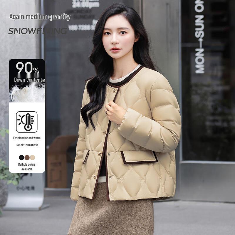 

SNOWFLYING 2025 Women s Collarless Quilted Lightweight Down Jacket M