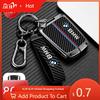 Car Sticker Hot 2025 Carbon Fiber Zinc Alloy Car Remote Smrat Key Case Protector Holder Bag Shell For BMW I3 I8 Series Keyless K