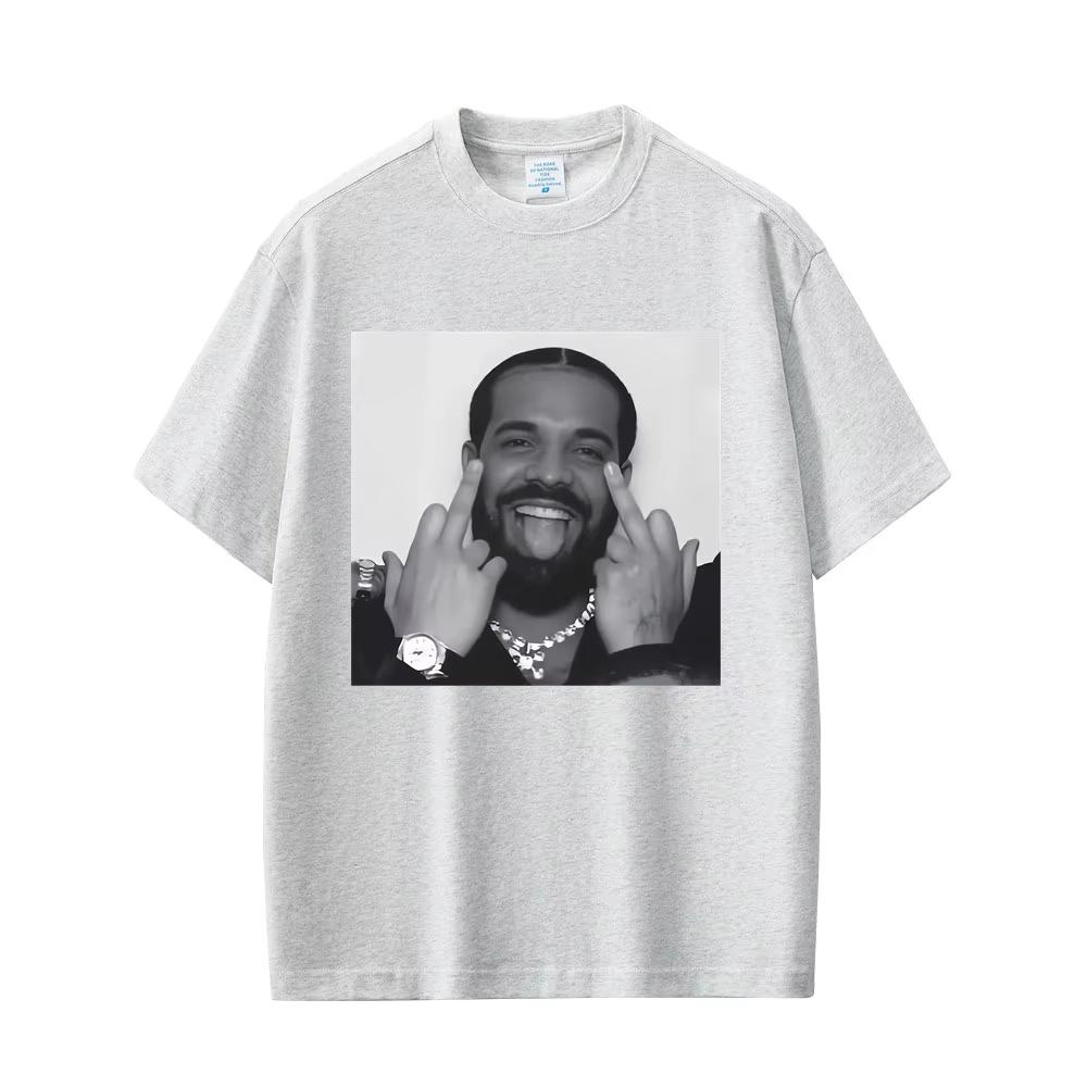 

Rapper Drake Friendly Gesture Funny Meme Tshirt Unisex Women Casual Humor T Shirts Short Sleeve Unisexs Hip Hop Vintage Tops T Shirt 2XL