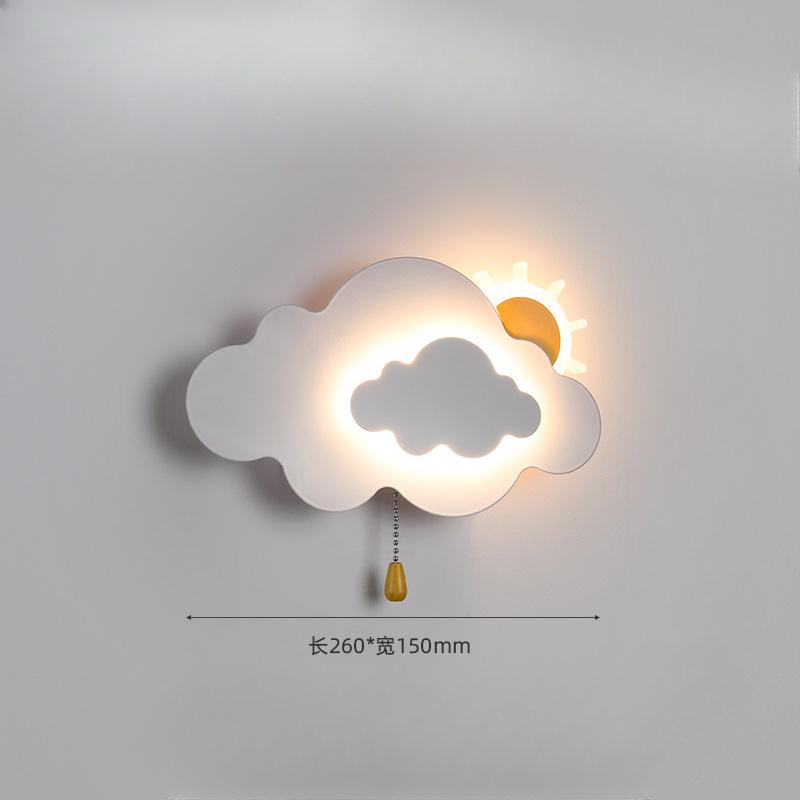

Светодиодные стеклянные настенные лампы Nordic Macaron рядом со светильниками для спальни, современная детская комната, настенный светильник в виде облака, лестница, бра