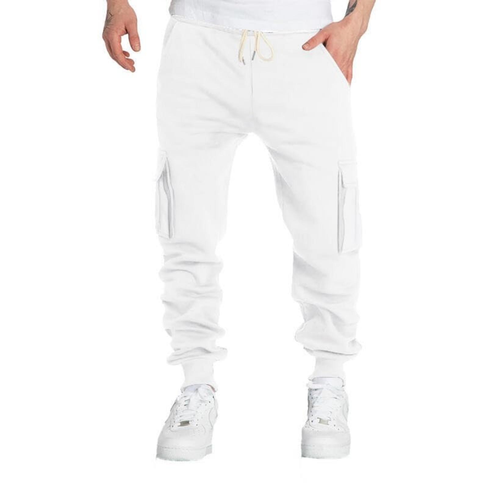 

Мужские брюки карго с несколькими карманами и флисовой подкладкой, свободного кроя для повседневной носки и активного отдыха XXL белый