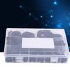 200pcs Plastic Nylon Cable Clamp R Type P Type Wire Clip Fasteners Assorted Box(Black )