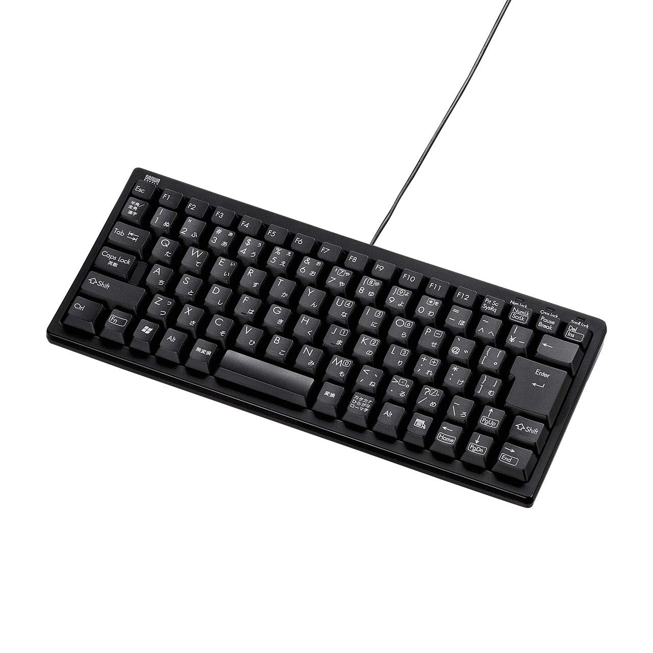 

Sanwa Supply Wired Compact Keyboard Numeric USB 86 Japanese with USB to Black (No Keypad), Connection, Keys, Membrane, PS/2 Adapter, (SKB-KG3BKN2) чорний