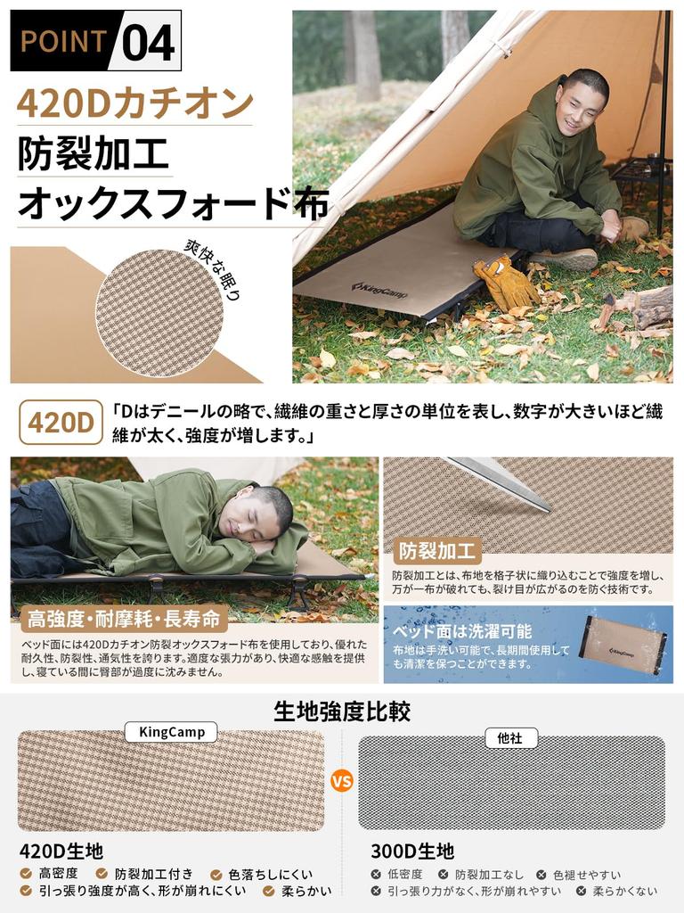 KingCamp Outdoor Ultra Lightweight Camping Simple Disaster Sleeping In the For 190 X 64 X 12 Cm Bed, Cot, Folding, Bed, Prevention, Car, Tent,