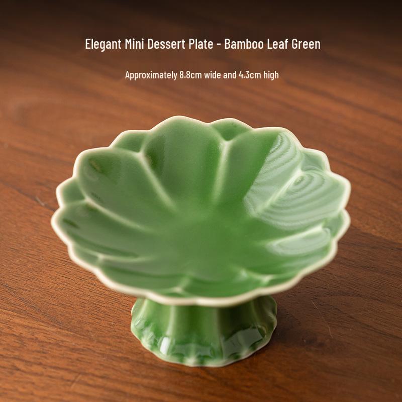 

Elegant Mini Tall Tea Snack Plate - Chinese Fruit & Nut Pastry Serving Dish Set Accessories Default Option