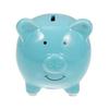 Pink Ceramic Piggy Bank for Coin Saving Money Box with Stopper Nursery Room Decor Gift for
