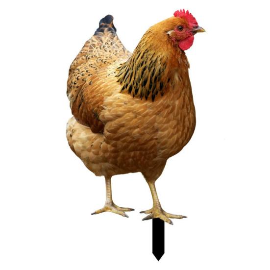 Realistic Acrylic Animal Yard Stake, 2D Flat Chicken Goose Bird Bunny Garden Sign for Pathway, Patio, Lawn Outdoor