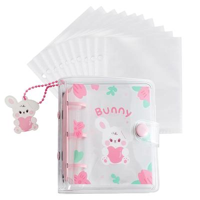 TARATI Clear Card Mini Sparkly Cartoon Perfect for Card Includes 10 Perfect for Oshikatsu and Pink Case, Three-Ring Binder, PVC, Design, Planners,
