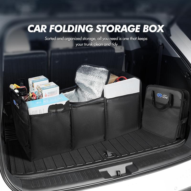 For Ford Car Trunk Folding Storage Box Stuff Stowing Organizer Container Focus mk2 mk3 mk4 Fiesta Ranger Mondeo S-MAX Kuga