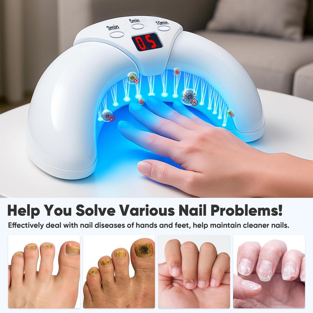Nail Laser Fungus Device for Multiple Toenails & fingernails Nail Repair Solution for Damaged and Discolored Nails for Home Use
