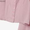 ZANZEA Women Short Sleeve Blouse and Skirts Casual Two Piece Suit Sets