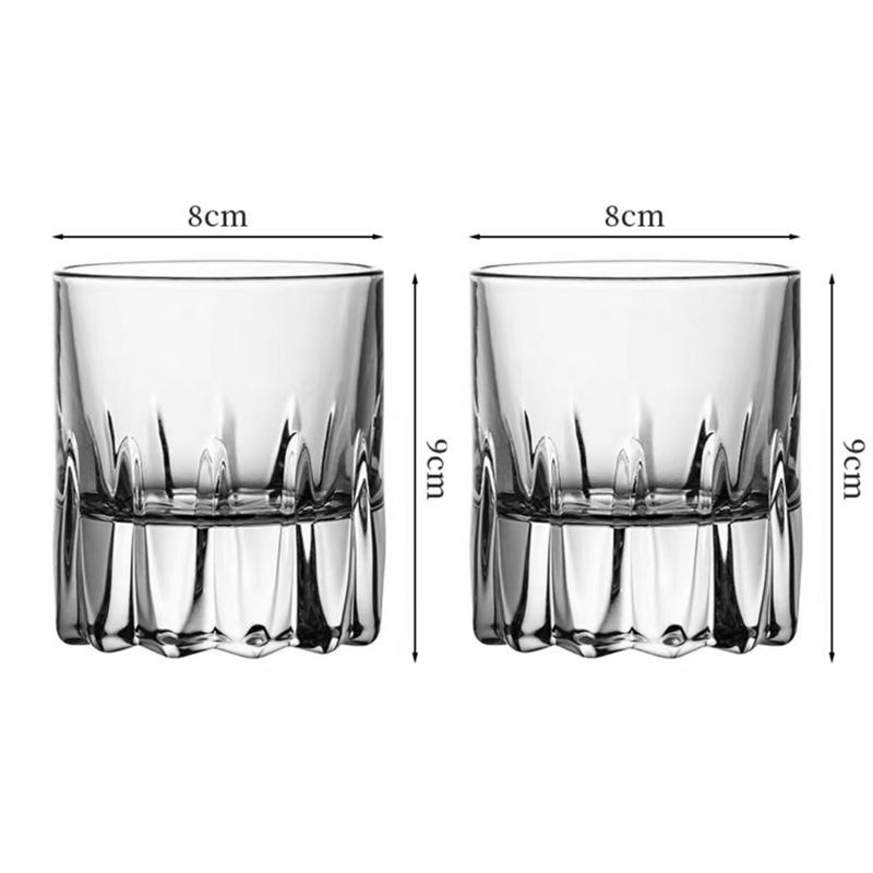 2pcs Sets Cocktail Glass Thick Bottomed Wine Glass Whiskey Glass Creative Ice Hockey Cup Coffee Mug Drinking Glasses Party Tools