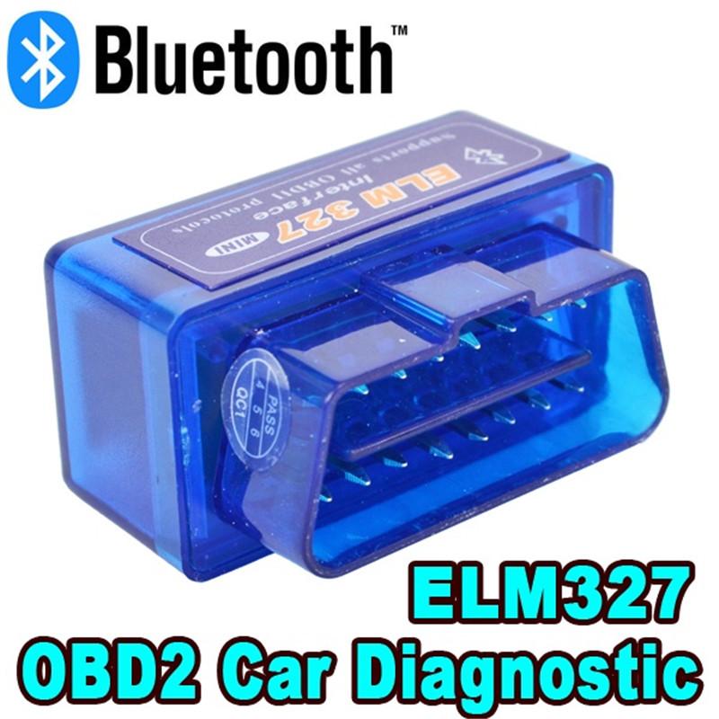 Mini Elm 327 Bluetooth V2.1 OBD2 bildiagnoseverktøy for ELM 327 OBDII Protocol Scanner OBD Adapter Autodiagnoseverktøy med Android APP