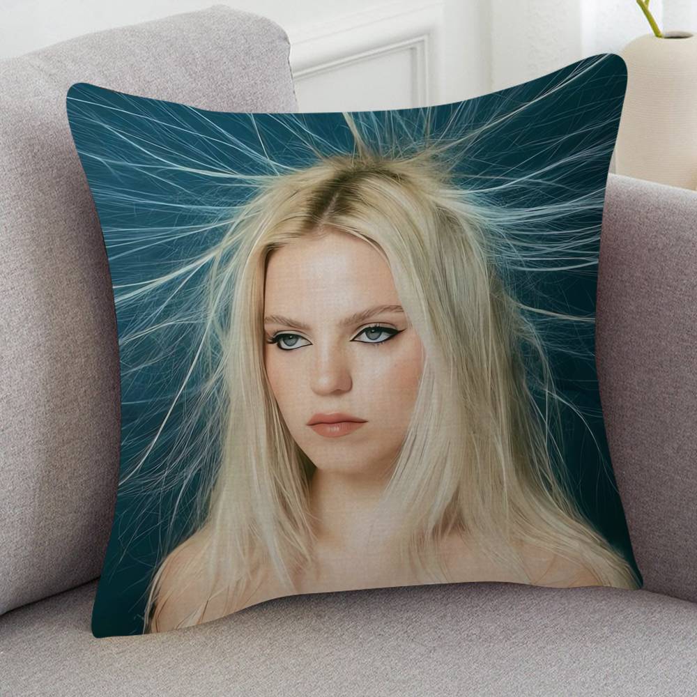 Singer Renee Rapp Cute Cartoon Twodimensional Pillowcase Bedroom Sofa Cushion Cover Nap Pillow Cover