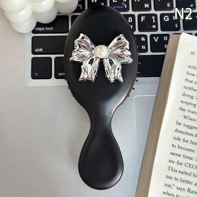 

1 шт., симпатичная складная массажная расческа, зеркало для макияжа, дорожная портативная пластиковая подушка безопасности, щетка для волос, галстук-бабочка, воздушная подушка с бриллиантами