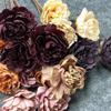 1Pc Simulation Single Three-Head Dry Peony Flower for Wedding Home Decoration Holiday Decoration Valentine's Day Gift