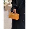 2025 New Gold Buckle Nubuckle Cowhide LP19 Lunch Box Bag Genuine Leather Versatile Small Square Bag Handheld One Shoulder Crossbody Bag for Women
