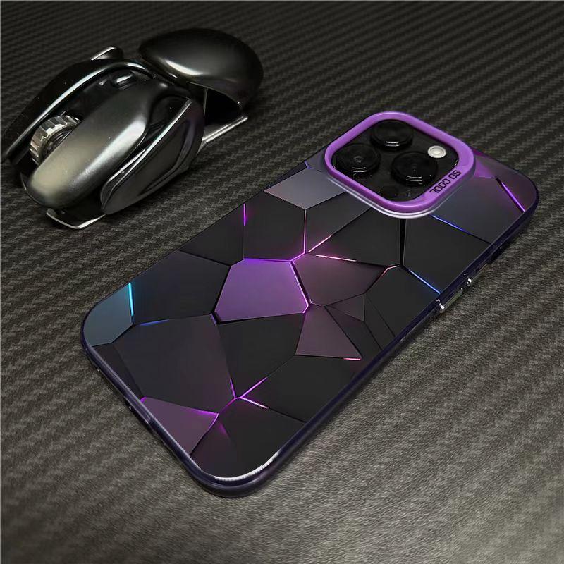 Kolorowe etui patchworkowe na telefon iPhone 13, 14, 15 Pro, 16 Pro Max, 17