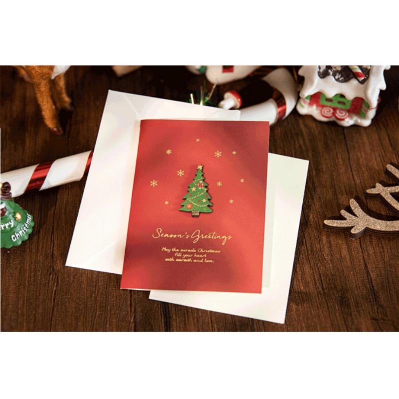 Merry Christmas Cards Set With Envelope New Year Wishes Christmas Gifts Decorative Greeting Xmas Postcards For Xmas 2026
