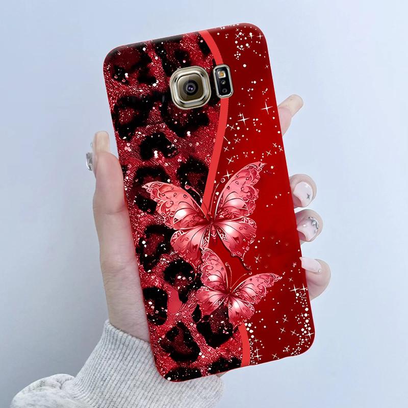 For Samsung Galaxy S6 G920F S6 edge G925F Phone Case Popular Butterfly Flower Girl Design Soft Silicone TPU Back Housing Covers