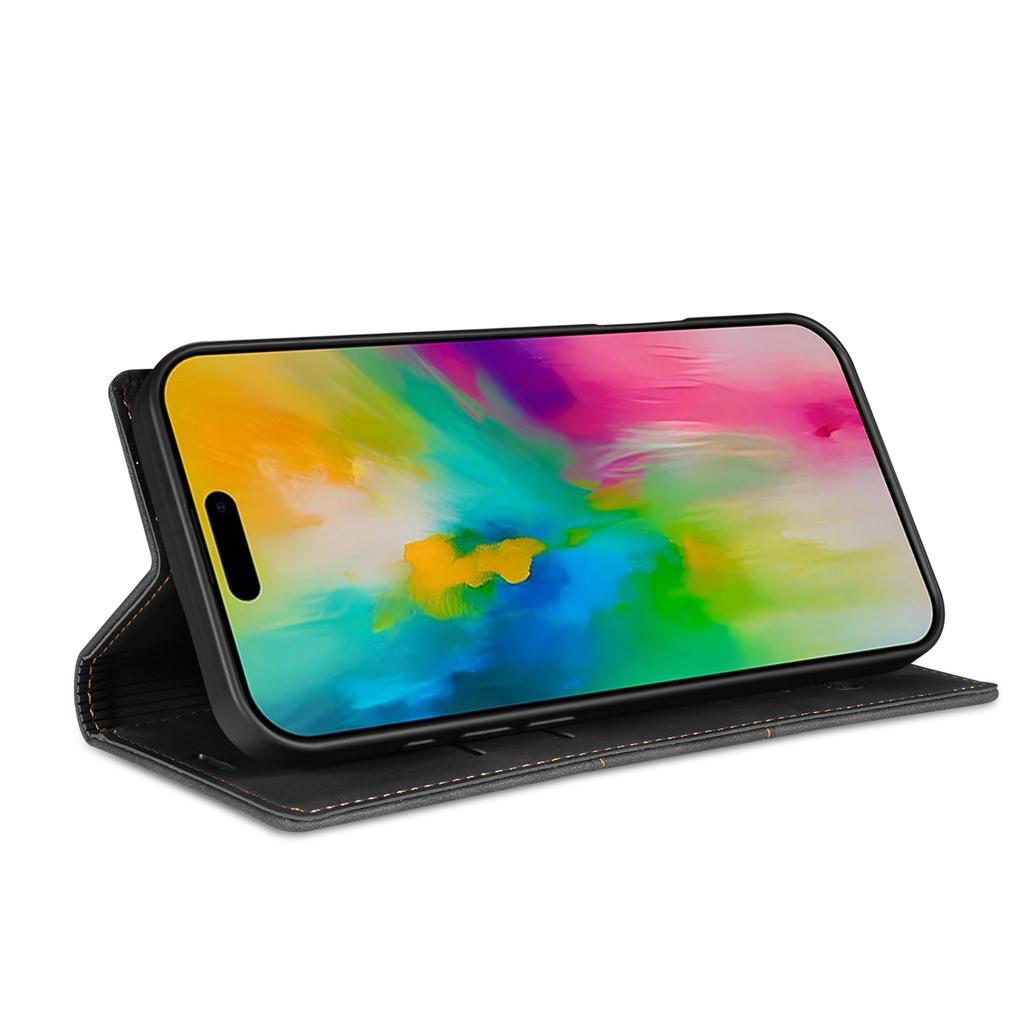 For iPhone 17 Air Wallet Case Magnetic Closing Leather Phone Cover