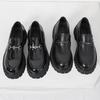 2026 Men's and Teens' Large Size, Wide-Toe Loafers - Slip-On Leather Shoes with Thick Soles for Height Increase