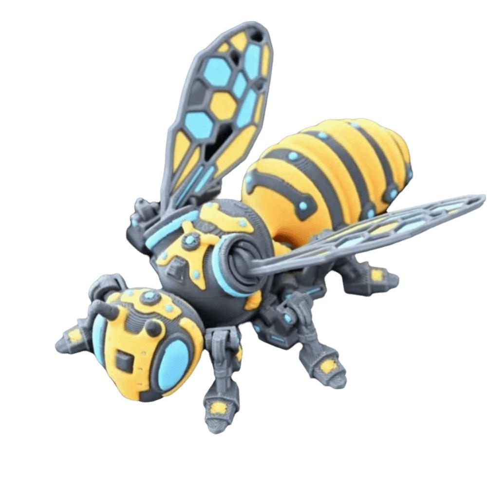 Detachable Wings Cyberpunk Articulated Bee Toy 3D Printed Articulated Bee Toy  Desktop Decor 13cm