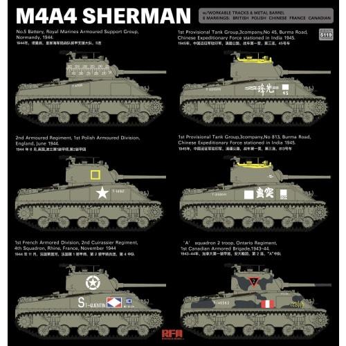 Ryefield Model 1/35 M4A4 Sherman Plastic Model Assembly Kit RFM5119
