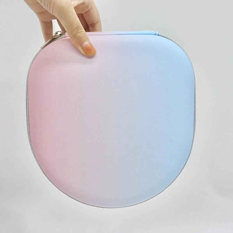 Headphone Storage Bag Gradient Color Headset Case EVA PU Shockproof Waterproof Protective Cover Carrying Box