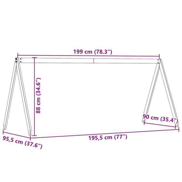 VidaXL Toit de lit pour enfants 199x95,5x88 cm bois de pin massif, toit de lit, baldaquin de lit pour enfant, toit pour lit 846952
