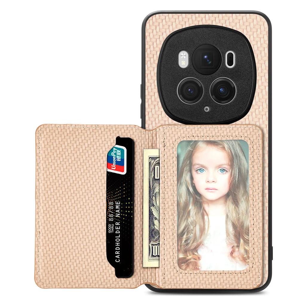 Leather with Card Holder Phone Case for Huawei Pura 70 P60 P50 Mate Honor X7B X8B 80 90 100 Nova 10 11 Magic 6 5 Pro Kickstand