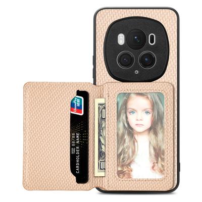 Skórzane etui na telefon z uchwytem na karty dla Huawei Pura 70 P60 P50 Mate Honor X7B X8B 80 90 100 Nova 10 11 Magic 6 5 Pro ze stojakiem