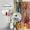 Autumn Forest Shower Curtain: Embrace The Vibrant Design, Soft Fabric, And Nature Vibes For Your Cozy Bathroom